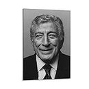 RIDAEX Foto Auf Leinwand 30 * 50cm Senza Cornice Cantante Tony Bennett Artrative Poster Canvas Wall Art Pictures for Bedroom Wall Art Gifts Decor
