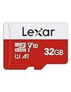 Lexar Micro SD 32 GB, tarjeta Micro SD hasta 100 MB/seg(R), tarjeta de memoria microSDHC con adaptador SD, A1, U3, C10, V10, Full HD, tarjeta micro SD para teléfono, videocámara, Switch, GoPro, Tablet