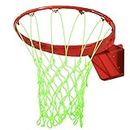 Glow in The Dark Basketball Net Outdoor,Heavy Duty Basketball Net Replacement - All Weather Anti Whip.12 Loops Standard Size Night Basketball Sports Gift for Pool Sports School