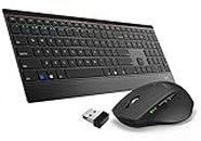 Wireless Keyboard and Mouse Combo - RAPOO 9500M Multi-Device Wireless Keyboard and Mouse Combo, Portable Ultra-Slim Keyboard and Mouse Set, Computer Keyboard for Windows XP/Vista/7/8/10 or Later