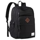 School Backpack for Men,Vaschy Unisex Large Bookbag Schoolbag Casual Daypack for High School/College/Teens/Travel/Work Black