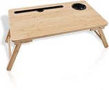 Bamboo Laptop Table Foldable Bed Table Portable Laptop Stand for Bed
