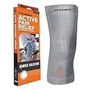 Incrediwear Knee Sleeve – Knee Braces for Knee Pain, Joint Pain Relief, Swelling, Inflammation Relief, and Circulation, Knee Support for Women and Men, Fits 18”-22” Above Kneecap (Grey, Large)