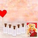 ARCHIES Pack of 51-50 Message in a Bottles + 1 I Love You Greeting Card - Love Gifts for Girlfriend, Boyfriend, Birthday, Husband, Wife, Love, Couple