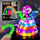 12 Stück Pop Tubes, 2023 Neu Fidget Toys Leuchtstäbe Kindergeburtstag gastgeschenke, leuchtende Partygeschenke für Kinder