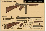 Thompson Submachine Gun Schematics WW2  Poster 11 x 17