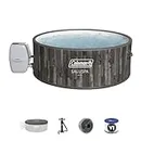Coleman SaluSpa Napa AirJet 2 to 7 Person Inflatable Hot Tub Round Portable Outdoor Spa with 180 Soothing Jets with Cover, Gray
