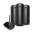 Avantree Harmony - Wireless Speaker System for Multiple Rooms & Outdoor Party, 1 Transmitter & 3 Portable Bluetooth Speakers with Separate Volume Controls, Scalable to 100 Multi Speakers