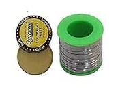 SP Electronic Solder 60/40 Tin Lead Roll for Soldering Solder Wire 50 Grams Reel 50Grams Solder-Wire Spool - DIY Hobby Works Projects + 15gm Flux