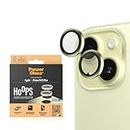 PanzerGlass™ Hoops Camera Lens Protector for Apple iPhone 15 | 15 Plus - Stylish Protection, Shockproof Glass, Yellow