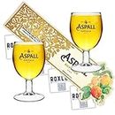 Roxley Aspall Set | X2 Aspall Pint Glass Glasses | Aspall Bar Runner | Man Cave | Made in UK