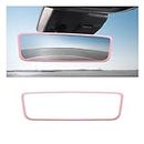Sylvil Car Rear View Mirror Protector Frame, Silicone Auto Rearview Mirror Protection Cover Compatible with Model 3/ Y, Interior Rear View Decoration Trim Frame, Car Accessories (Pink)