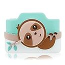 Kidamento Kids Digital Camera & Video Camcorder with Touchscreen, Soft Silicone Casing, Detachable Lens Cap, 32GB Memory Card - Model K Zippy The Sloth