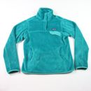 Patagonia Womens Jacket Blue XS Snap-T Pullover Fleece Re-Tool Polartec Logo