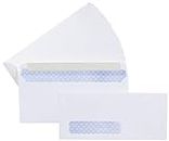 Amazon Basics #10 Security-Tinted Self-Seal Business Envelopes with Left Window, Peel & Seal Closure - 500-Pack, White