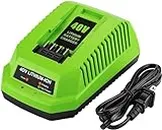 Powilling Replacement Charger Compatible with Greenworks 40V Battery Charger Lithium Ion 29482 29462 29472 2901319 2938302 BAF702 L-300 BAF704 BAF705 Compatible with 40V G-MAX Power Tools