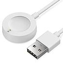 SEVAM Charger Compatible with Fossil Gen 4, Gen 5, Emporio Armani, Skagen falster 2, Misfit Vapor 2, Kate Spade, Michael Kors Runway - USB Charging Cable 3.3ft 100cm - Smartwatch Accessories(White)