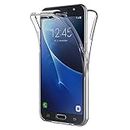 AICEK Samsung Galaxy J7 2016 Case, Full Body 360 Degree Transparent Silicone Cover for Samsung J7 2016 Bumper Covers Clear Case