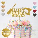 Strumenti glitter personalizzati fai da te trapano cacciavite topper torta di compleanno