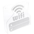 Tofficu Acrylic Wifi Password Sign Wall Wifi Password Board Easy Erase Wifi Pw Sign Holder Wall Mount Wifi Plaques for Home Hotel Cafe Restaurant Bar Decorations
