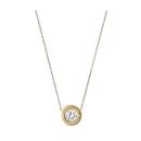 Michael Kors Logo Gold-Tone and Crystal Pendant Necklace, 18"