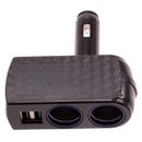 For Galaxy S20/S21/S23/FE DC Socket Car Charger Splitter 2-Port USB Power