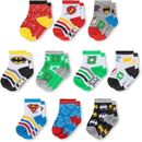 DC Comics Batman, Superman, Justice League 12 Pair Sock Set, Baby Boys Age 0-24M