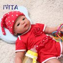 IVITA 21'' Big Full Silicone Reborn Baby GIRL Big Blue Eyes Infant Silicone Doll