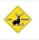 ARWY® Animal Sticker Car Sticker Car Stickers Exterior Save Wild Life Vinyl Decal (Black and Yellow)