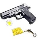 PUBG Gun P 729 for Kids & Darts with 60 bb Bullets 6 mm and 1 Gun Key Chain Guns & Darts (Black)