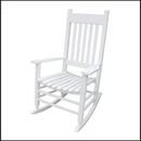 Winston Porter Balcony porch adult rocking chair, solid wood, durable, large seat w/ armrests in White | 46.5 H x 33.5 W x 26 D in | Wayfair