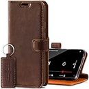 SURAZO Leather Wallet Case Compatible with Apple iPhone SE 2020 & iPhone 7/8 - Built-in 3 Card Slots & Cash Pocket - Secure Magnetic Closure Plus Stand Function - Genuine Italian Handcrafted Leather