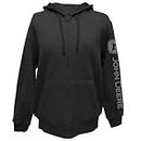 John Deere Jd Full Zip Fleece Sweatshirt-Black-Large