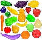 Amitasha Pretend Play Fruit Vegetable Food Toy for Kids - Pack of 20 (Big Size)