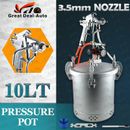 10L Pressure Pot Paint Spray Gun Tank 3.5mm House Paint Hose Paint Air Powered