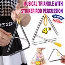 Kids Metal Musical Triangle With Striker Rod Percussion Instrument Toys Gift AU