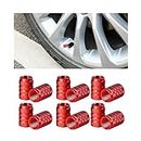 TSUGAMI 12 Pcs Car Tire Valve Stem Cap Covers, Aluminum Alloy Air Caps Cover, Leak-Proof and Corrosion Resistant Auto Accessories, Universal Stem Cap for Trucks SUVs Motorcycles (Red)
