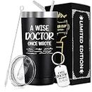 SpenMeta Doctor Gifts for Men Women - Physician Assistant Medical Phd Student Graduation Gifts - A Wise Doctor Once Wrote Cup - 20oz Doctor Tumbler