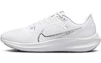 Nike W AIR Zoom Pegasus 40-White/Metallic Silver-Pure PLATINUM-DV3854-101-6UK
