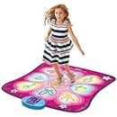 ZIPPY MAT Dance Mat, Electronic Educational Toys for Kids Age 3-12, Musical Dancing Challenge Pad Game with LED Lights, Built in Music, Birthday Party Toys for Girls Boys Families (Pink)