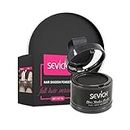 SEVICH Instantly Hairline Shadow - Hairline Powder, Quick Cover Grey Hair Root Concealer, Eyebrows & Beard Line, Hair Root Touch Up for Thinning Grey Hairline, Windproof&Sweatproof, Black