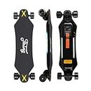 JKING Electric Skateboard Electric Longboard with Remote Control Electric Skateboard,900W Hub-Motor,26 MPH Top Speed，21.8 Miles Range,3 Speed Adjustment，Max Load 330 Lbs,12 Months Warranty