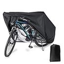 BLOODYRIPPA Waterproof Bike Cover with Lock Holes for Outdoor Bicycle Storage, 210T Polyester Taffeta Fabric, PU Coating, UV Protection, Rain-Wind-Dust Proof, for Mountain Bikes, Road Bikes, Electric Bikes (XL)