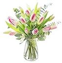 KaBloom PRIME NEXT DAY DELIVERY - Mother’s Day Collection - Bouquet of Pink Ballerina Tulips, 2.Gift for Birthday, Sympathy, Anniversary, Get Well, Thank You, Valentine, Mother’s Day Fresh Flowers
