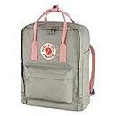Fjällräven Kånken Unisex Travel Backpack - Side Slip Pocket - Adjustable Shoulder Straps - Dual Top Handles Fog/Pink One Size One Size