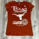 Texas Longhorns T-Shirt Women's Medium Orange Crew Neck 2009 Football Champs