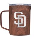 Corkcicle Walnut San Diego Padres 16oz. Primary Logo Mug