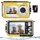 Digitalkamera Autofokus 4K 48MP Kamera Fotokamera 16x Digitalzoom 2,7 Zoll Bildschirm Unterwasserkamera mit 32GB Karte
