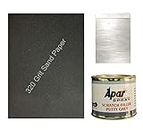 APAR Scratch filler putty Grey 200 gms 1 putty knife and 320 Grit sandpaper to Fill scratches and dent on car bike