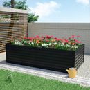 6x3x2ft Galvanized Raised Garden Bed kit Garden Planter Box Flower Vegetable